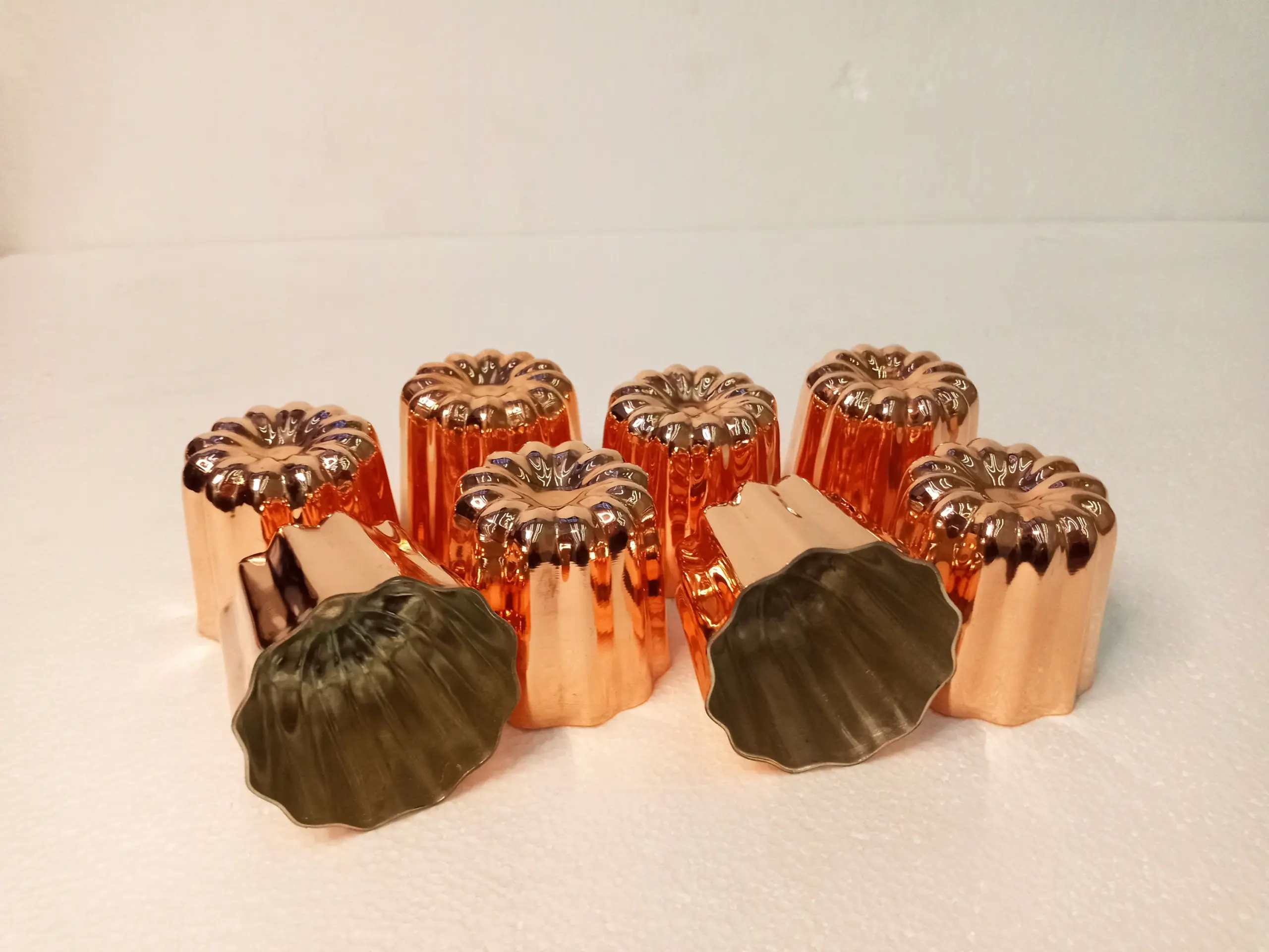 Kayrana Set of 8 French Copper Canele Molds