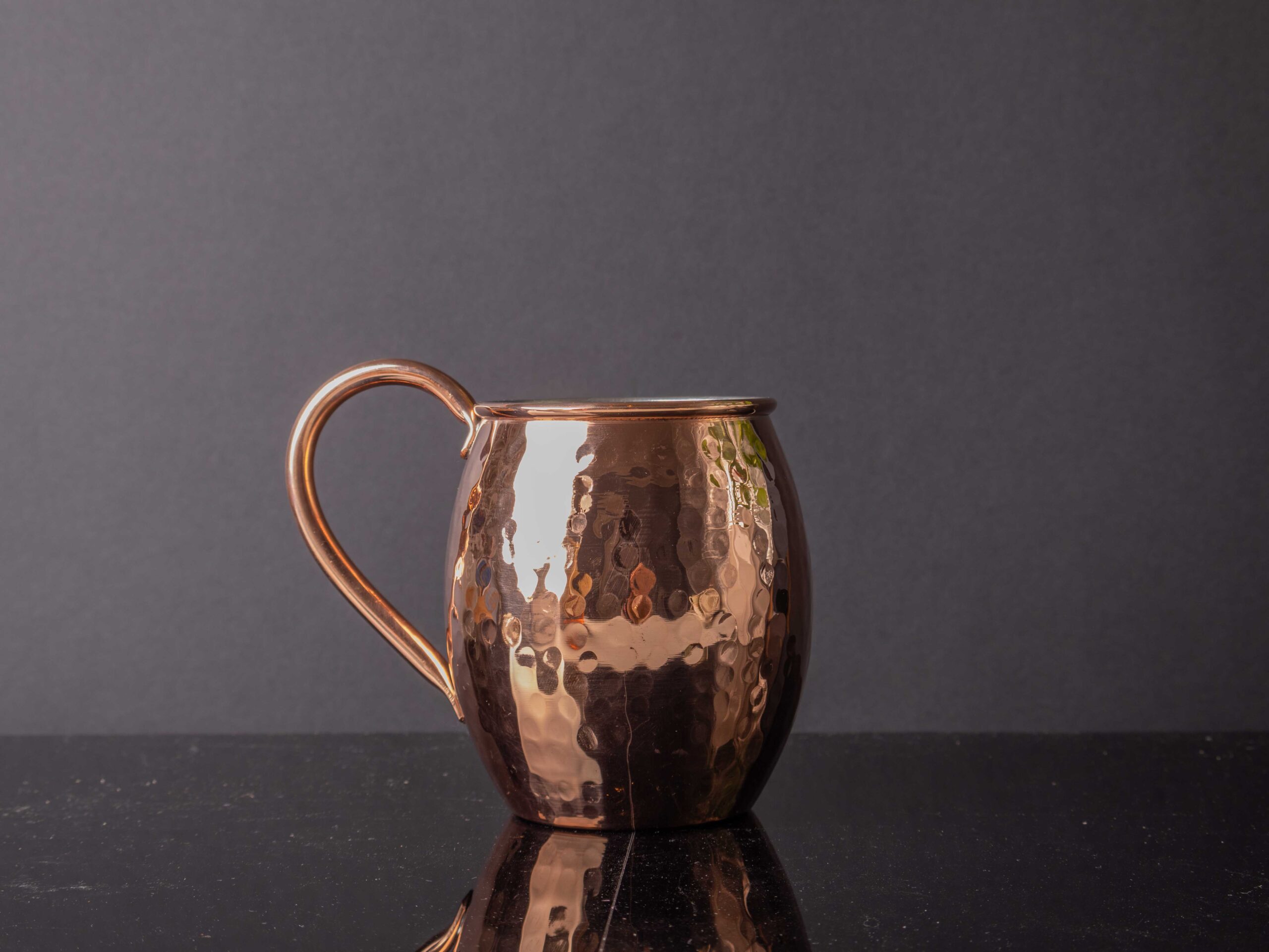 Handmade Copper Moscow Mule Mug – 500ml, 0.8 mm thick, tin-plated interior.