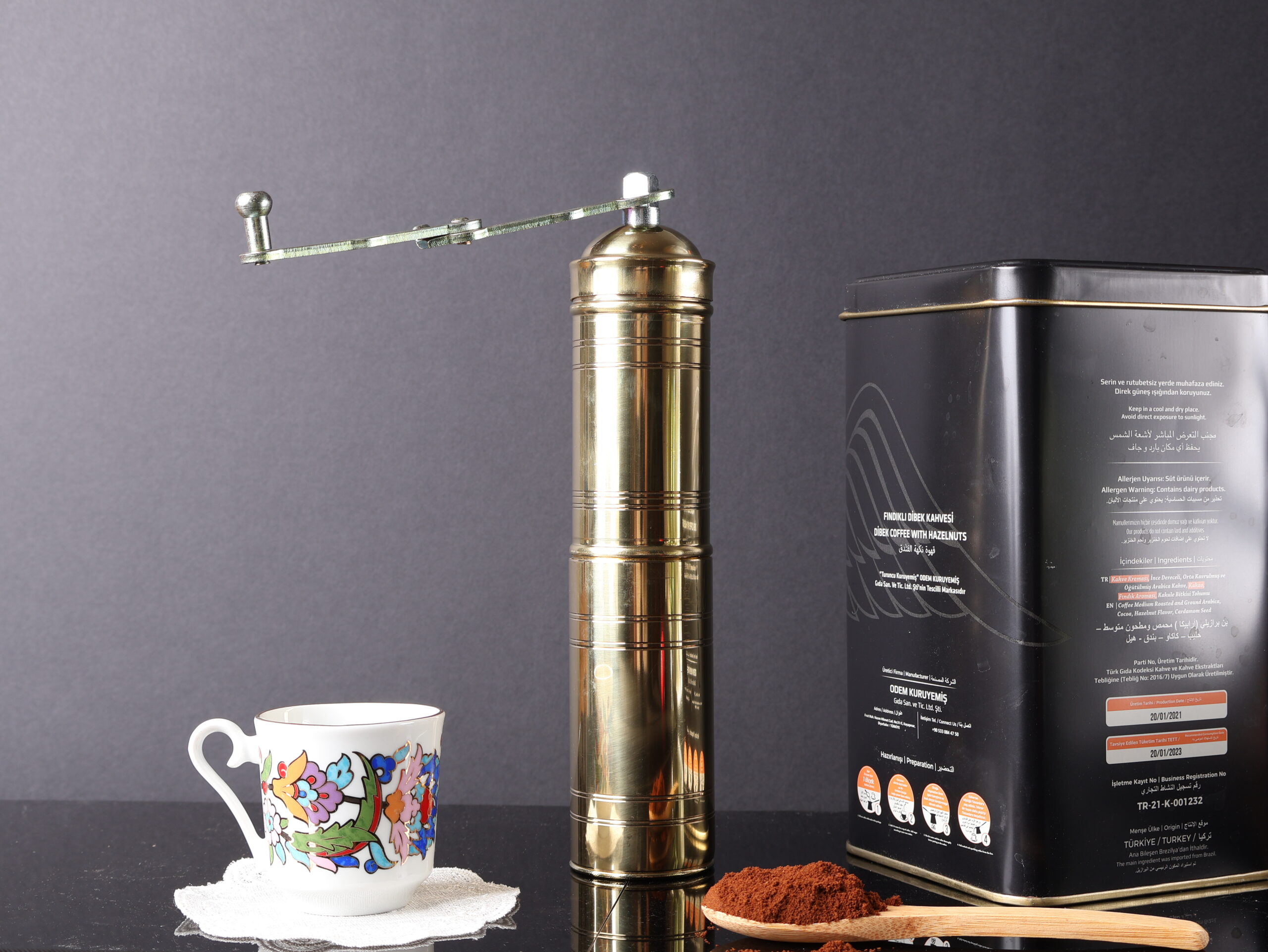 Kayrana Copper Turkish coffee grinder